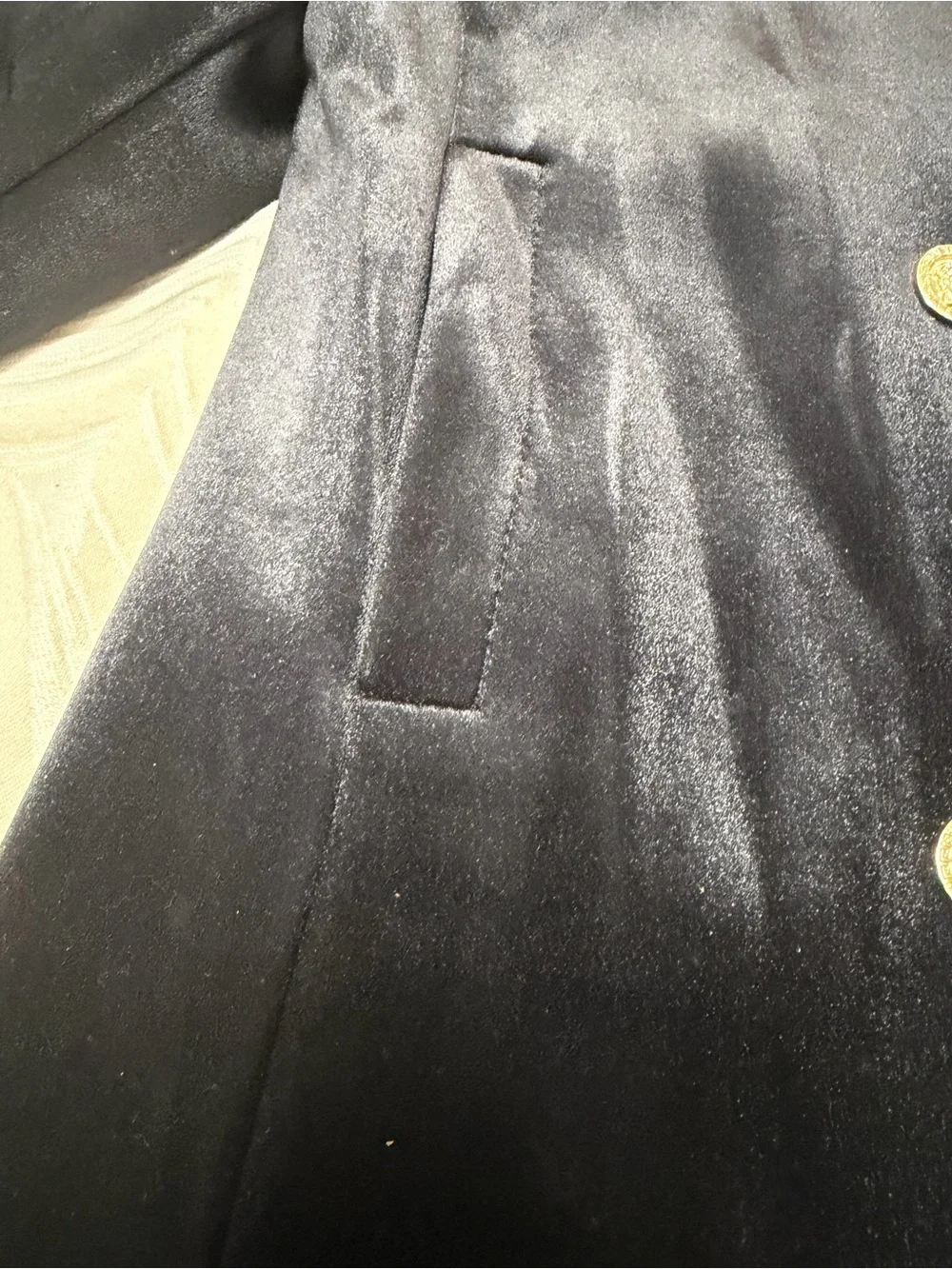 Versace Black Velvet Jacket with Gold Medusa Buttons